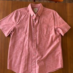 Short sleeve llbean button up shirt